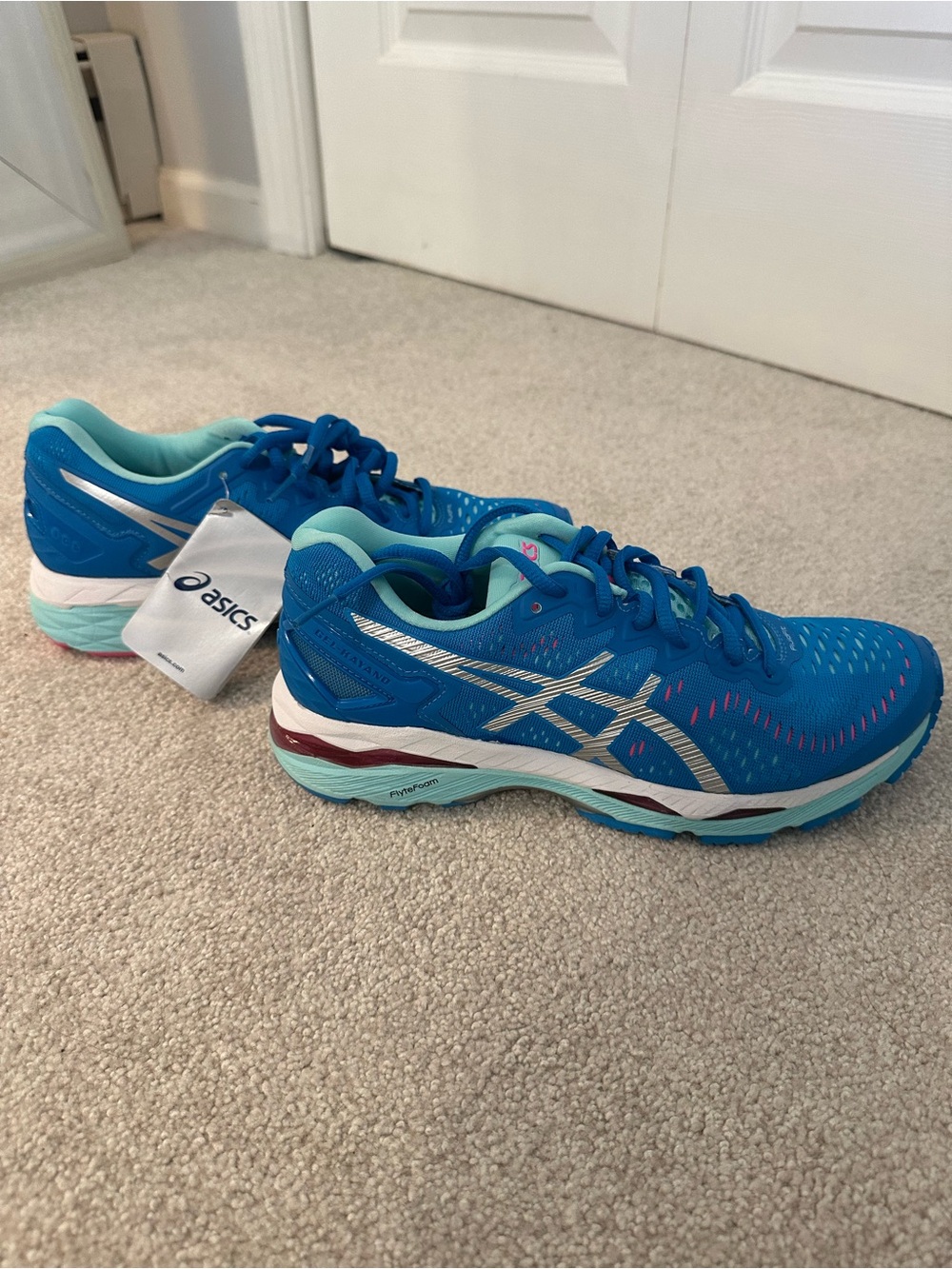 Asics Teal and Aqua Women's Running Shoes